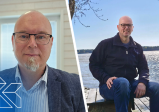 Henkilökuva Mika Eintosta ja Kim Råholmista.